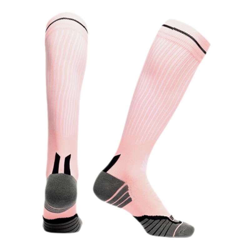 Image of Breathable High Tube Sports Socks for Men and Women - Advanced Pressure Zones, Moisture-wicking Material, Pack of 3