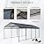 Outdoor Metal Carport Canopy, Heavy Duty Shelter Shed with Galvanized Steel Roof and Frame, All Weather Large Garage for Driveway Car, Truck, Garden Tools, Easy Assembly, 12 X 21 FT