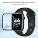 Bodyguard 2 Stück Schutzfolie für Panzerglas für Apple Watch Series 7/8/9 41mm, Anti-Kratzer Ultra-Klar Oleophob Anti-Staub Apple Watch 8 41mm Displayfolie, 3D Curved iWatch 41mm Displayschutzfolie