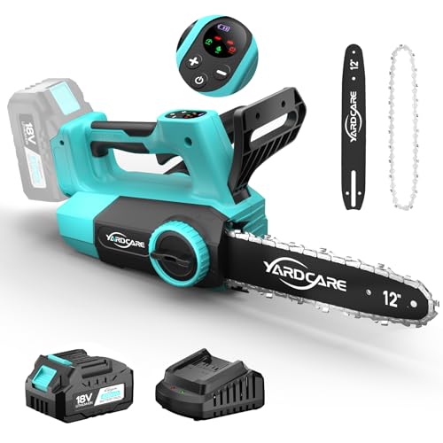 YARDCARE Motosega a batteria da 12 pollici con batteria universale
