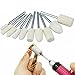 Luo ke 60 Pcs Wool Polishing Bits, 1/8 Inch Shank Compressed Wool Felt Polishing Kits for Rotary Tools