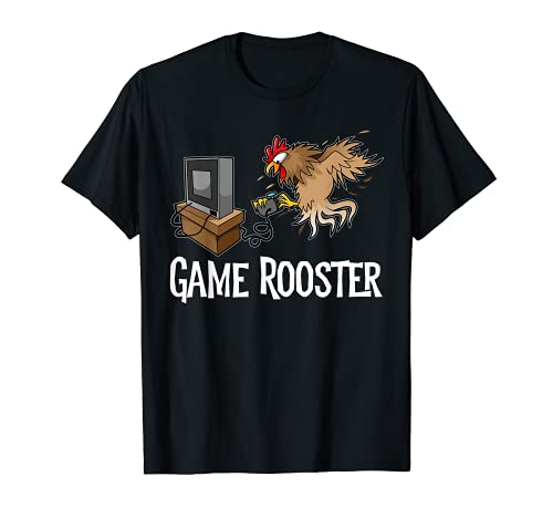 Game Rooster Funny Video Gamer And Gaming Funny Chicken T-Shirt