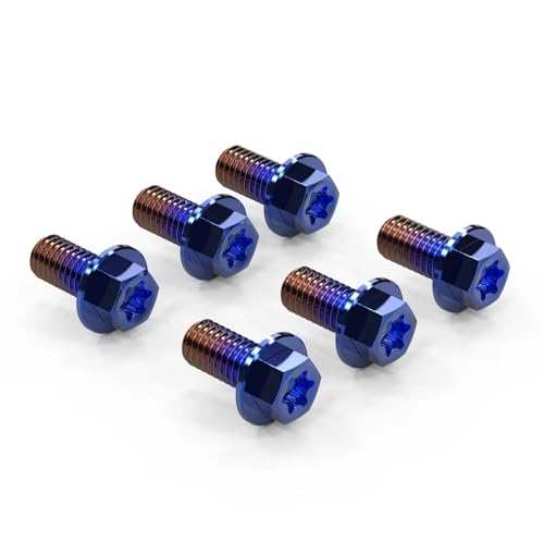 Vis M5*10 pour disque frein avant motocross Surron Light Bee X S L1E en kit de 6 pièces bleu