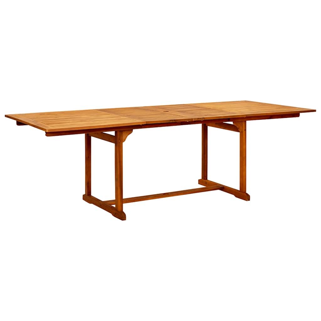 Set Jardin 7 Piezas Mesa Extensible 160-240 cm Acacia | Sillas Plegables 5 Posiciones, Madera Maciza, Aceitada, Max 110 kg por Asiento
