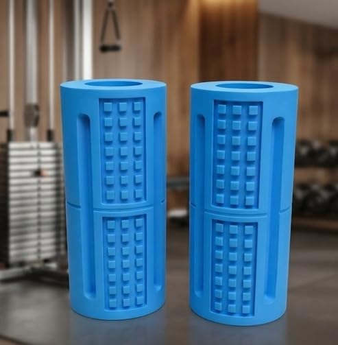 SUVIKSHA Thick Bar Grips Turns Barbell, Dumbbell and Kettlebell Into Shark Grip For Bar Training And Muscle Growth | Fat Grips for Pullup Bar | Strengthen Your Forearm, Biceps, Triceps, Chest For Bodybuilding-image-7