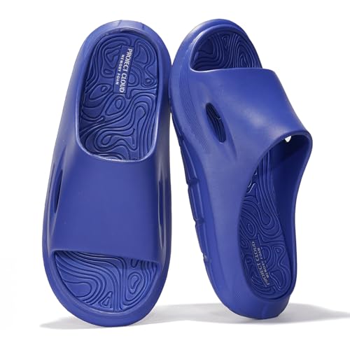 Image of Project Cloud Mens Sandals - Lightweight and Flexible EVA Recovery Slides for Men with Ultra Bouncy Latex Insole - Comfortable Water Resistant Slippers for Men Footwear (Dean,Blue, 5.5)