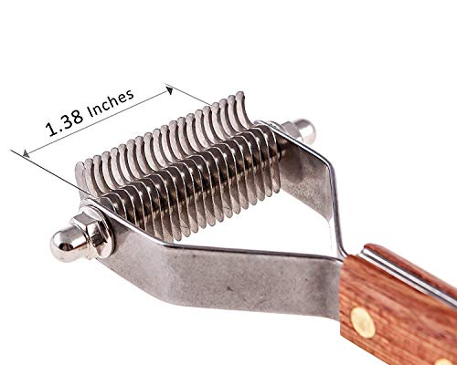 Paws Pamper Undercoat Rake for Small to Medium Dogs, Cats - 20 Blade