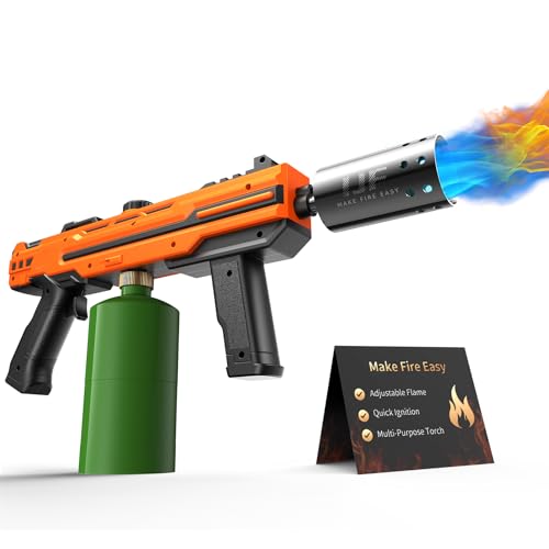 IJF Propane Torch Gun, Adjustable Flame Blow Torch for Cooking,
