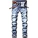 Produktbild Capabes Klassische Herrenjeans mit geradem Bein, Bequeme Alltags-All-Match-Reißverschlüsse zum Öffnen und Schließen verwaschene Denim-Hose 36