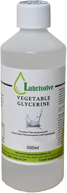 Lubrisolve 500ml Vegetable Glycerine EP/USP Grade, Non-GMO, Odourless & Colourless 500ml