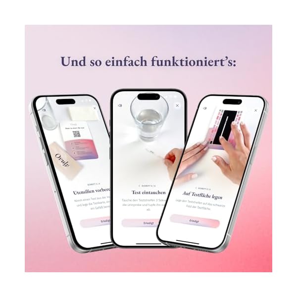 OVULY Ovulationstest | 50 x Fruchtbarkeitstest für Frauen mit App - Ovulationstest 20 miu - LH Test - Kinderwunsch Hilfsmittel – Bild 7