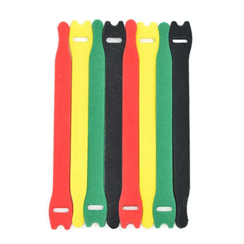 Wiederverwendbare Kabelbinder mit Klett,Klettkabelbinder Kabelklett Seilklett mit Klettverschluss, 15CM Schnurbinder Gurt Klettbänder für Kabel und Kabelmanagement (40 Stück) Cover
