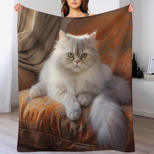 Couverture chat 3D impression flannel, le cadeau idéal pour lit - 2