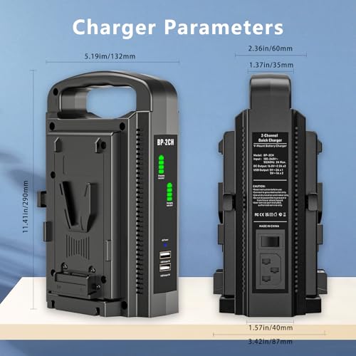 Chargeur de batterie V-Mount double canal compatible plaque V-Lock photo - 5