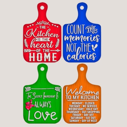 Image of PNF Poster And Frames KITCHEN is the heart of home Wall art & Door Hanging Frame For Kitchen, Dining, restaurants Decor | Walland home Decor for Living Room | Room Decor Wall Decor Items For Bedroom | decoration (Wooden, 11x9 Inch,brown)-48-4