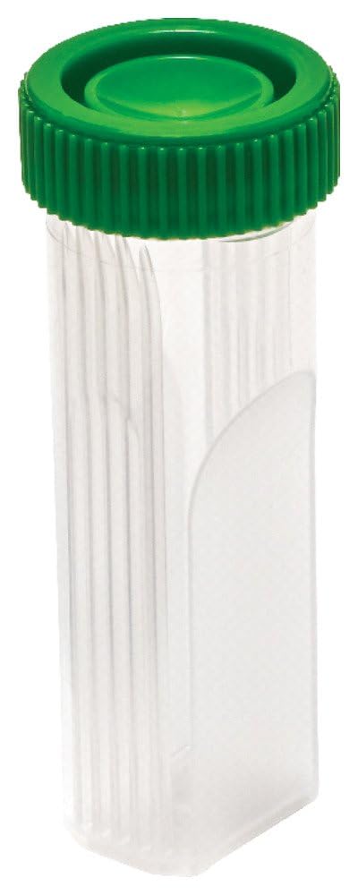 Caplugs Evergreen 240-5400-L8K PAP Series Pap Smear Slide-Fix Jars, 1000 Pack, Diameter 30 mm x Height 98 mm, 30 mL Capacity, Disposable Slide-Fix Jars with Green Polyethylene Cap