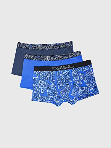 Diesel PACK DE 3 BOXERS COURTS DAMIEN THREE PACK COTON STRETCH MARINE/BLEU