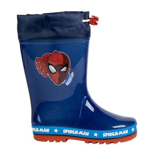CERDÁ LIFE'S LITTLE MOMENTS Botas Lluvia Spiderman de PVC para niños Calzado Impermeable Oficial, cómodo y Resistente, Unisex, 27 EU