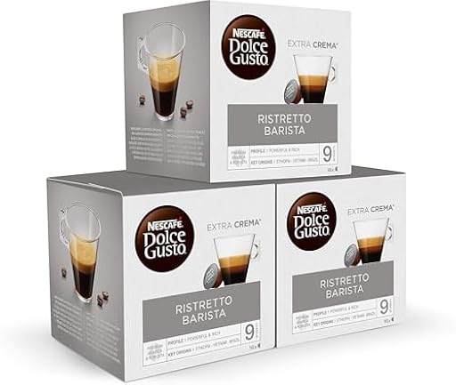 NESCAFÉ Dolce Gusto Ristretto Barista - Cápsulas de Café, 48 Cápsulas (3 x 16) - Espresso fuerte - Intensidad 9 - Café de tueste intenso - Originales para cafeteras Dolce Gusto | Ya disponible en tu tienda friki favorita! En mundofriki.es! NESCAFÉ Dolce Gusto Ristretto Barista - Cápsulas de Café, 48 Cápsulas (3 x 16) - Espresso fuerte - Intensidad 9 - Café de tueste intenso - Originales para cafeteras Dolce Gusto | Ya disponible en tu tienda friki favorita! En mundofriki.es!