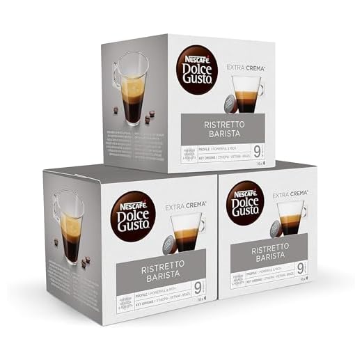 Nescafé DOLCE GUSTO Ristretto BARISTA - Pack de 3 x 16 Cápsulas - Total: 48 Cápsulas