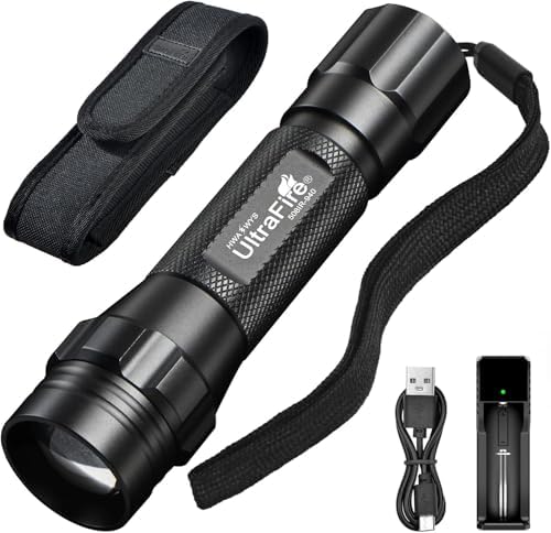 ULTRAFIRE 940nm IR Flashlight for Night Vision, Infrared Light LED IR Illuminator, Zoomable IR Lights are Invisible to The Human Eye - Use with Night Vision Gear (Infrared 940nm Light)