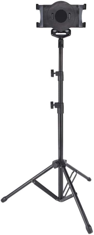 Black Aluminum Alloy Ipad Pro Camera Stand,Height Adjustable 70-140cm/27.6-55in Ipad Support Stand for Ipad 2 3 4 Mini Air Samsung Galaxy Lenovo Sony Lg Tesco Hudl Tablet Pc