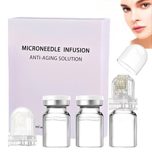 VRYNDH Micro Infusion System for Face, Microneedling Infusion System Set, Microneedling, Suero Facial de ácido Hialurónico Para Mujeres, Hidratante, Antiarrugas, Apto Para Todo Tipo de Piel(1+3)