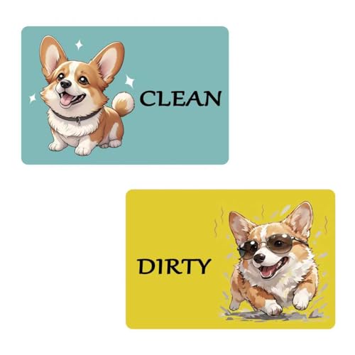 Imán decorativo para lavavajillas con diseño de perro Corgi miniatura 1