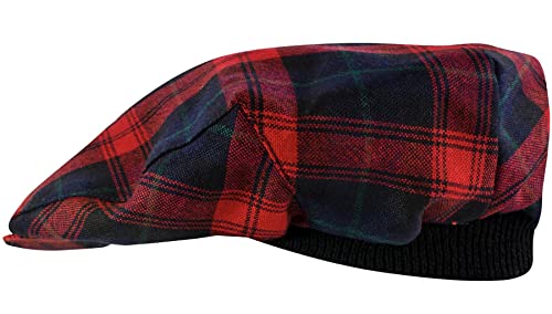 Casquette plate tartan MacLachlan hommes et femmes avec bande élastique