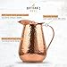 Artisan's Anvil Hammered Copper Pitcher w/Handle, 100% Copper, Heavy Duty, Handmade, 70 fl. Oz., Best for Water, Ayurveda, Moscow Mules, Cocktails