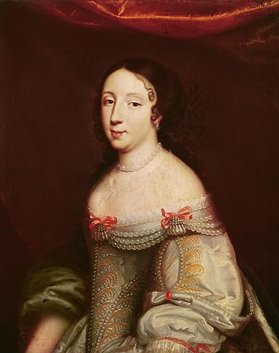 Portrait d'Anne d'Autriche par Champaigne, impression sur toile 60x90cm pour salon