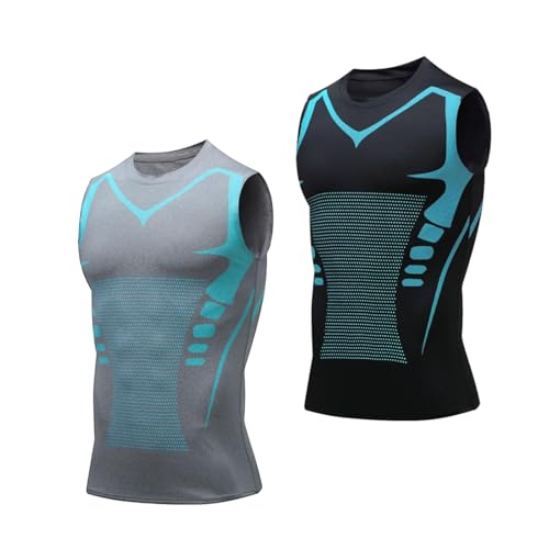 Ironfit Shirt, 2025 Men's Compression Shirt - Ionic Shaping Sleeveless Vest to Boost Confidence & Strength