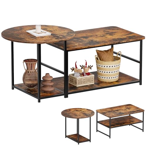 2 in 1 Industrial Modern Style Coffee Table