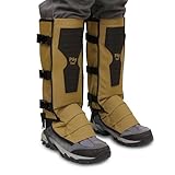 Pike Trail Snake Gaiters Leg Guards - Waterproof, Durable - Adjustable Size for Men & Women - Protection from Snake Bites - Hiking Essentials Ideal for Trekking, Hunting & Fishing - Coyote - 1 pair
