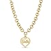 Barbie Round Link Heart Necklace - Gold