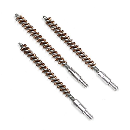 MaximalPower Bronze Bore Cleaning Brushes for 22 LR .223 5.56 Caliber Rifles (3 Pack)