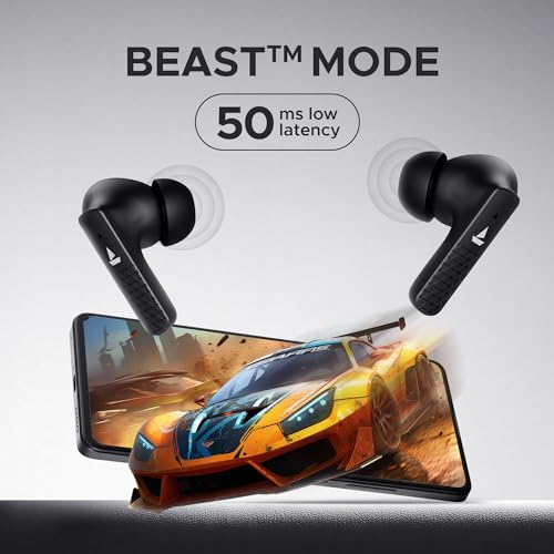 Image of Boat Airdopes Primo in Ear HeadphoneTWS Earbuds with 45 Hours Playback, Fast Charge, Beast Mode, Dual Mics Enx, IPX Bluetooth Earbuds(Active Black)