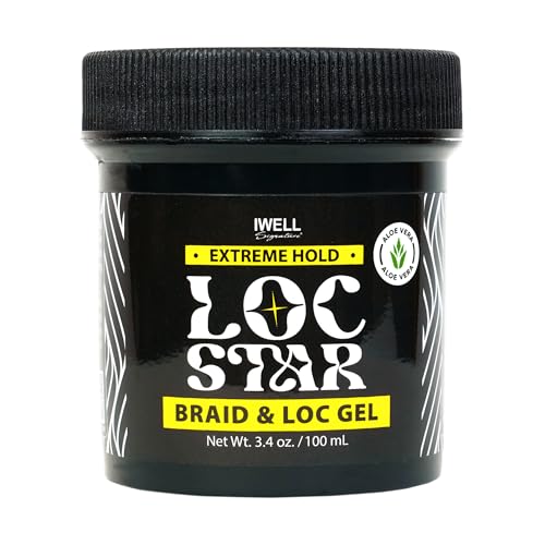IWELL Signature Loc Star Braid & Loc Gel, 3.4 fl oz | Extreme Hold for Braids, Locs, Twists,...