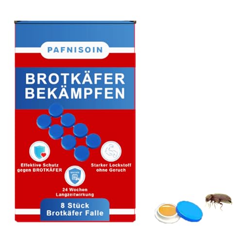 pafnisoin 8 Stück Brotkäfer Falle Papieraufkleber mit Doppelseitiges Klebeband