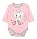 TupTam Baby Mädchen Jungen Bekleidungsset Langarmbody Hose Mütze mit Aufdruck Spruch 3 teilig, Farbe: Katze Aprikose/Grau, Größe: 56