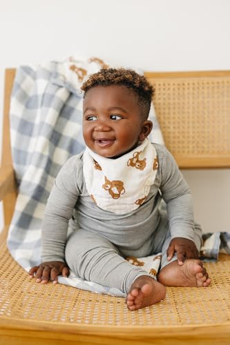 Image of Mebie Baby Muslin Quilt, Dusty Blue Gingham Teddy Bear, 100% Cotton Baby Blanket for Girls & Boys, Newborns to Toddler, Soft Swaddle Blanket, 47 inchx47 inch