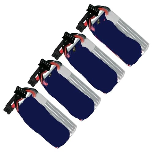 Batterie drone C25 LiPo 850mAh 4S 15.2V 120C XT30 pour Quadcopter FPV, Pack de 4 pcs