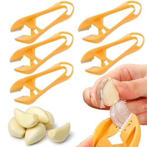 Pelador de ajos, removedor de piel con agujero para colgar, clips manuales para quitar la piel, pelador de ajos, pinzas de ajo multiusos para evitar el olor en tus manos, utensilios de cocina