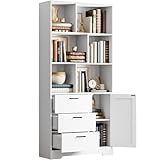 IRONCK Bookshelf with Drawers,...