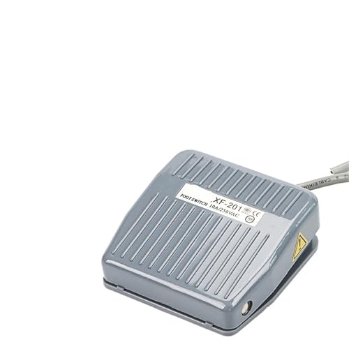 Interruptor de pedal XF-201 con cable de 25 cm para control único de maquinaria de taller