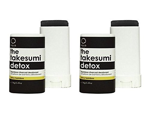 Kaia Naturals Takesumi Detox Juicy Bamboo Deodorant (Pack of 2) with Bamboo, Charcoal, Aloe Leaf Juice and Milk of Magnesia, 0.49 oz