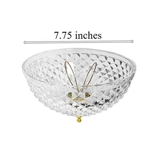 Evelots Clip On Shade For Ceiling Light Bulb Or Lamp-Antique-Diamond Cut-Acrylic #TOP7