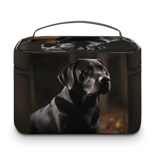 Foldable Travel Luggage Bag for Men And Women, Dry And Wet Separation Portable Travel Luggage Bag, Black Labrador Printed Waterproof Sports Luggage Bag, Fitness Bag3