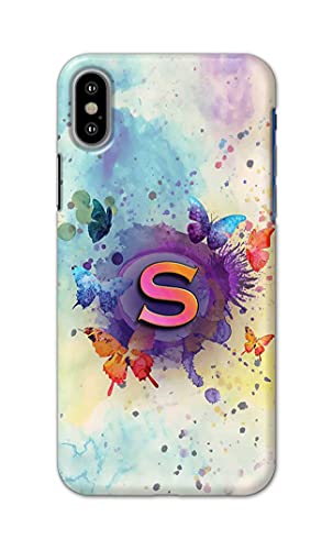 Image of PRINTFIDAA� Printed Hard Back Cover Case for Apple iPhone X | iPhone 10 | iPhone Xs | iPhone 10s Back Cover (Alphabet S) -2808