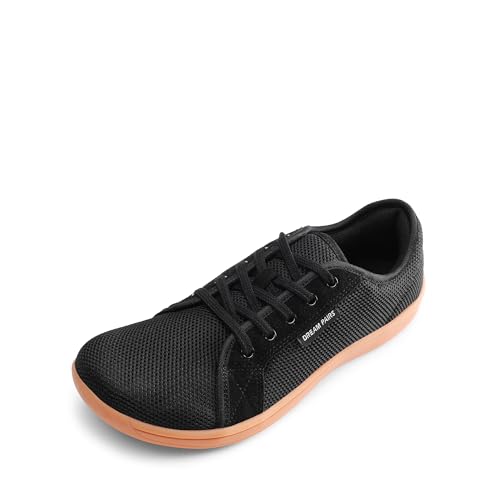 DREAM PAIRS Women's Barefoot Walking Wide Toe Box Zero Drop Minimalist Sneakers Non Slip Breathable Comfortable Lightweight Walking Shoes 9.5 Wide Black/Brown